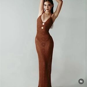 12th Tribe Chocolate Lace Dress